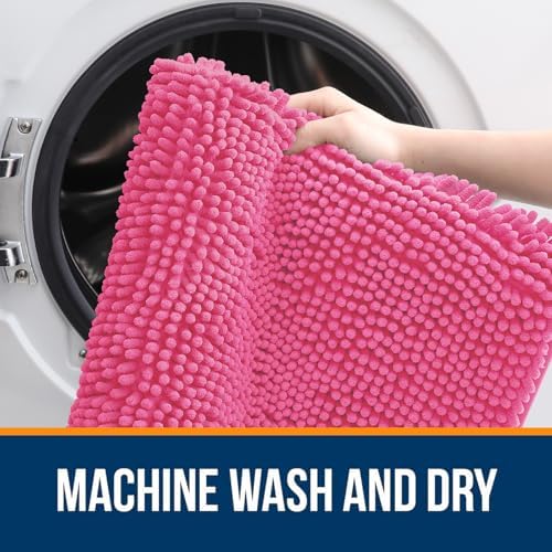 OLANLY Bathroom Rugs 30x20, Extra Soft Absorbent Chenille Bath Rugs