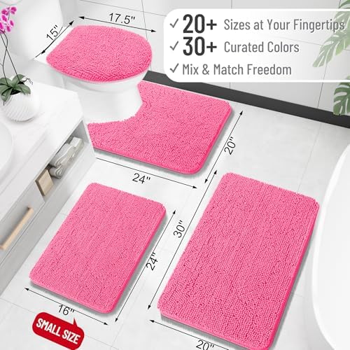 OLANLY Large Bathroom Rugs 50x30, Extra Soft Absorbent Chenille Bath Rugs