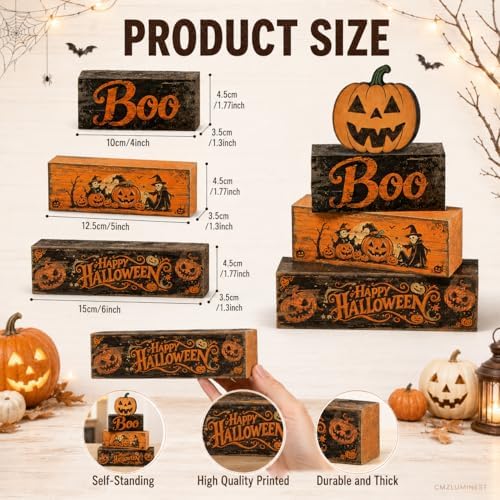 Halloween Pumpkin Decor Indoor, Halloween Table Decorations for Home