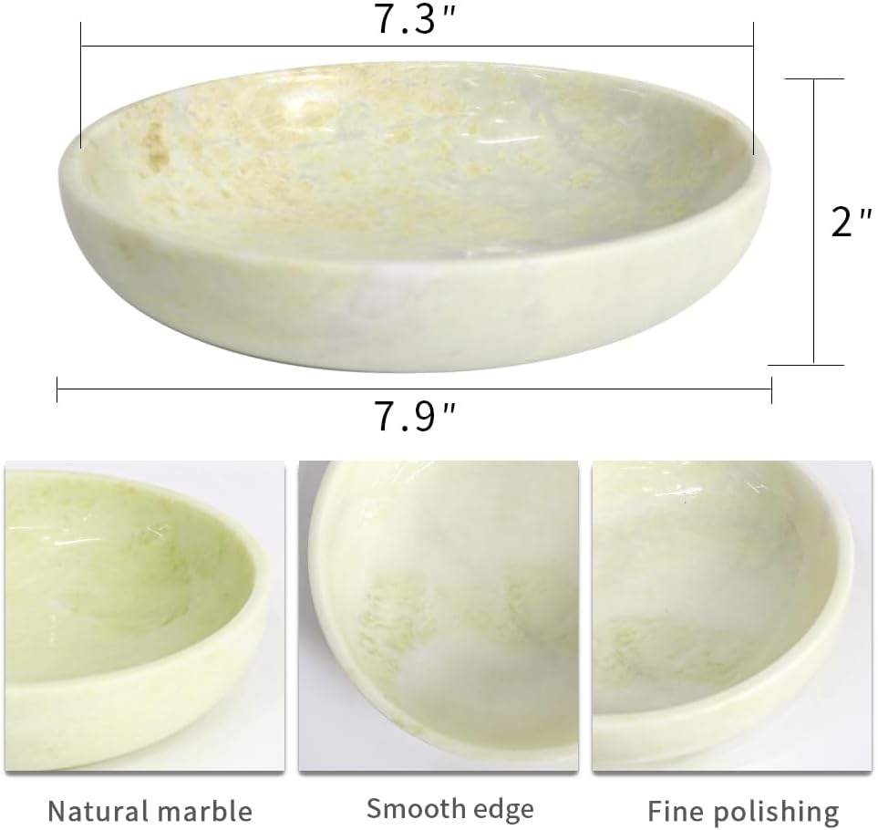 Marble Fruit Bowl / Light Green / 7.8 x 1.9