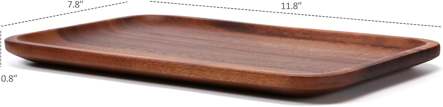 Serving Acacia Wood Valet Tray for Men Women