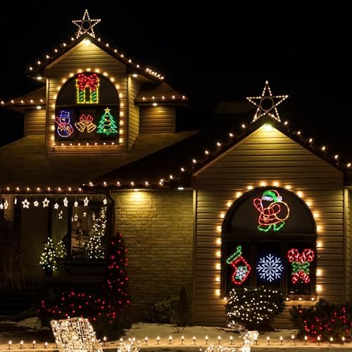 TRWYMZ 16" Christmas Window Silhouette Lights Decorations