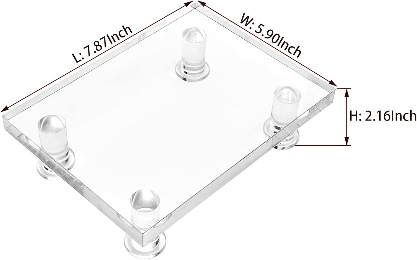 Acrylic Pedestal Tray Stand Riser / Clear