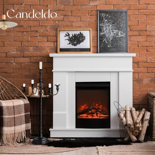 Candeldo 28 Inches Black Floor Candelabra Halloween Decorations Set of 2