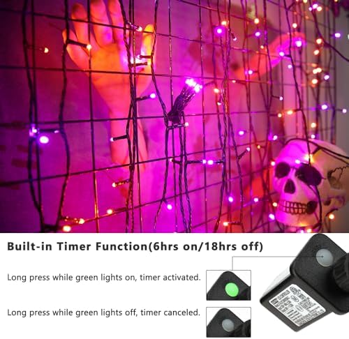 Brizled Outdoor Halloween Lights, 164FT 500 LED Halloween String Lights