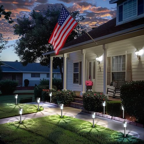 GIGALUMI Outdoor Waterproof Solar Garden Lights, 20 Pack Cold White