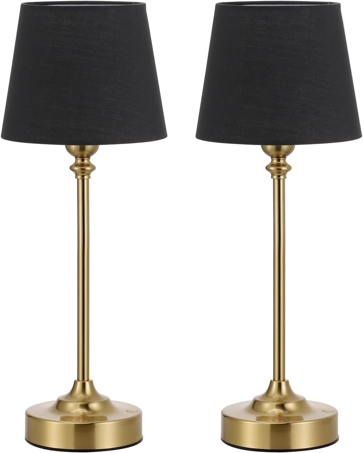 Kakanuo Cordless Table Lamps Rechargeable Set - 2 Pack Brass 4000mAH Battery Operated Lamps for Decor, 3000K Stepless