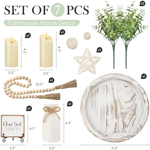 Rustic Modern Farmhouse Decor Set of 7 for Your Living Room
