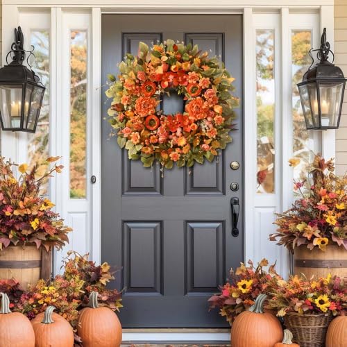 26" Large Front Door Wreath, Fall Wreaths for Front Door, Fall Decor, 1Pc