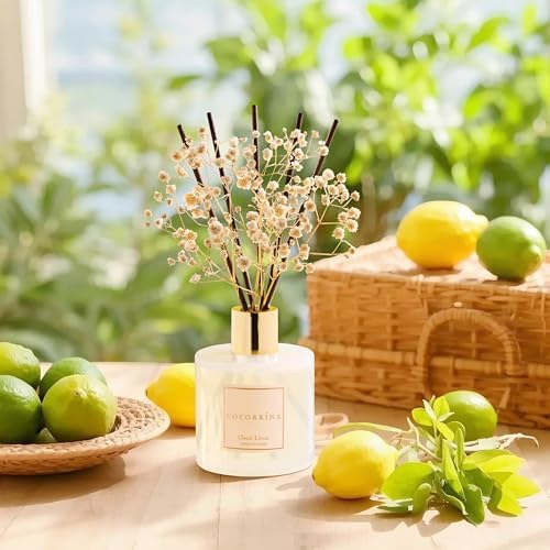 Cocorrína Reed Diffuser Set, Clean Linen 6.7 fl oz Scented Diffuser with Sticks Home Fragrance Reed Diffuser for