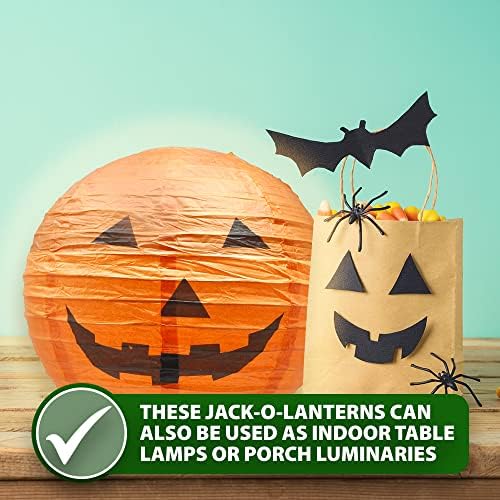 Mudra Crafts Pumpkin Paper Lanterns Jack-o’-Lantern Halloween Decorations