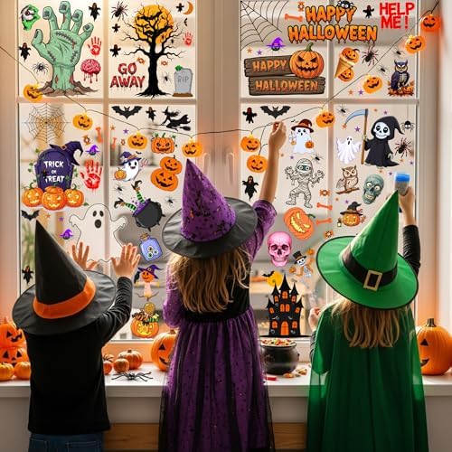 Halloween Window Clings, Spooky Window Decorations