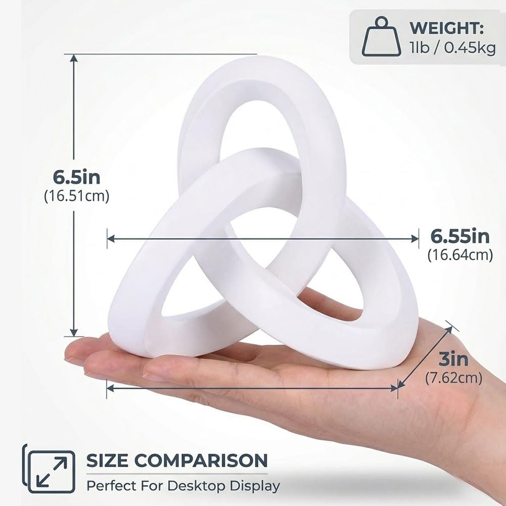 Modern Abstract Resin Decorative Sculpture / White