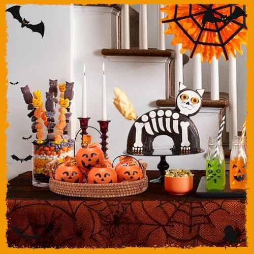 HANSGO Mini Halloween Portable Pumpkin Bucket, 12PCS 3.3 inches Small Halloween Pumpkin Candy Buckets Children Trick or Treat Bags