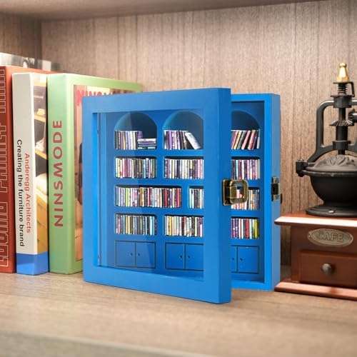 Anxiety Bookshelf – Mini Books Display for Stress Relief and Fun Decor, Perfect Decorative Miniature Library for Book