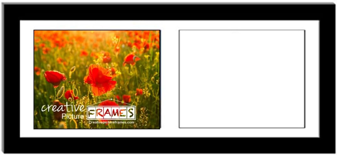 1024Bk Black Picture Frame With White Mat/Black Core To Hold 8X10-Inch Media, Includes Installed Sawtooth Hangers