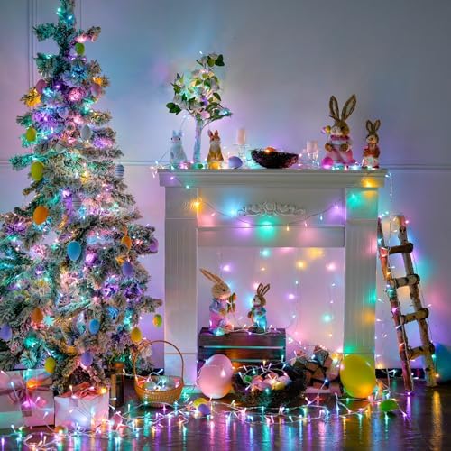 JMEXSUSS 33ft 100 LED Easter Lights for Indoor Outdoor Use