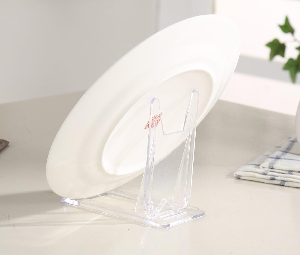 Plate Stands for Display / Transparent / Suitable for 5"-9 / 9 Inch / Set of 6