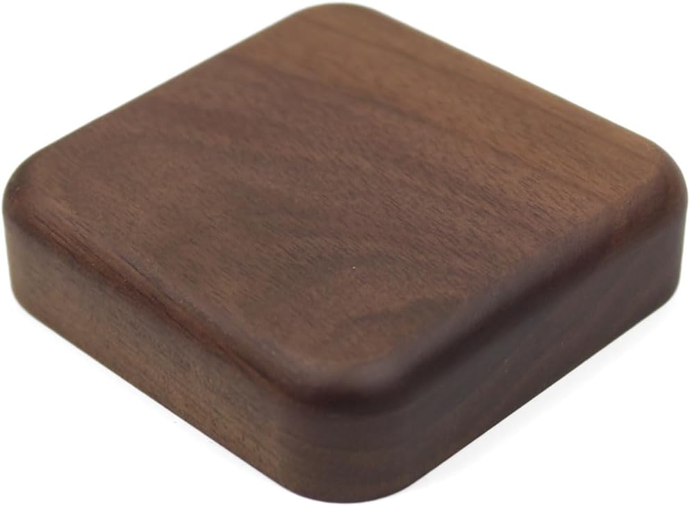 Solid Walnut Wood Square Ring Holder Dish / Square - Walnut