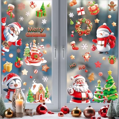Christmas Clings and Xmas Decals for Window Decorations