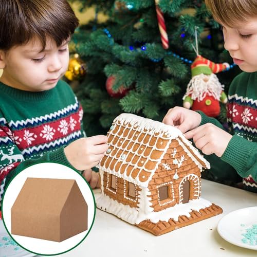 36 Set 6'' Christmas Crafts Gingerbread House, Cardboard House Decorations