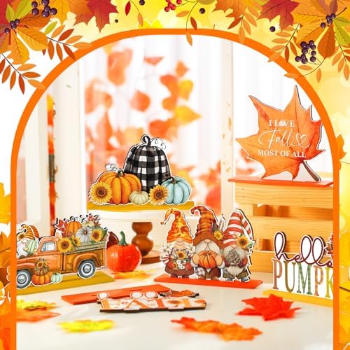 Yousoontic 6 Pcs Fall Thanksgiving Table Decor, Fresh, Orange