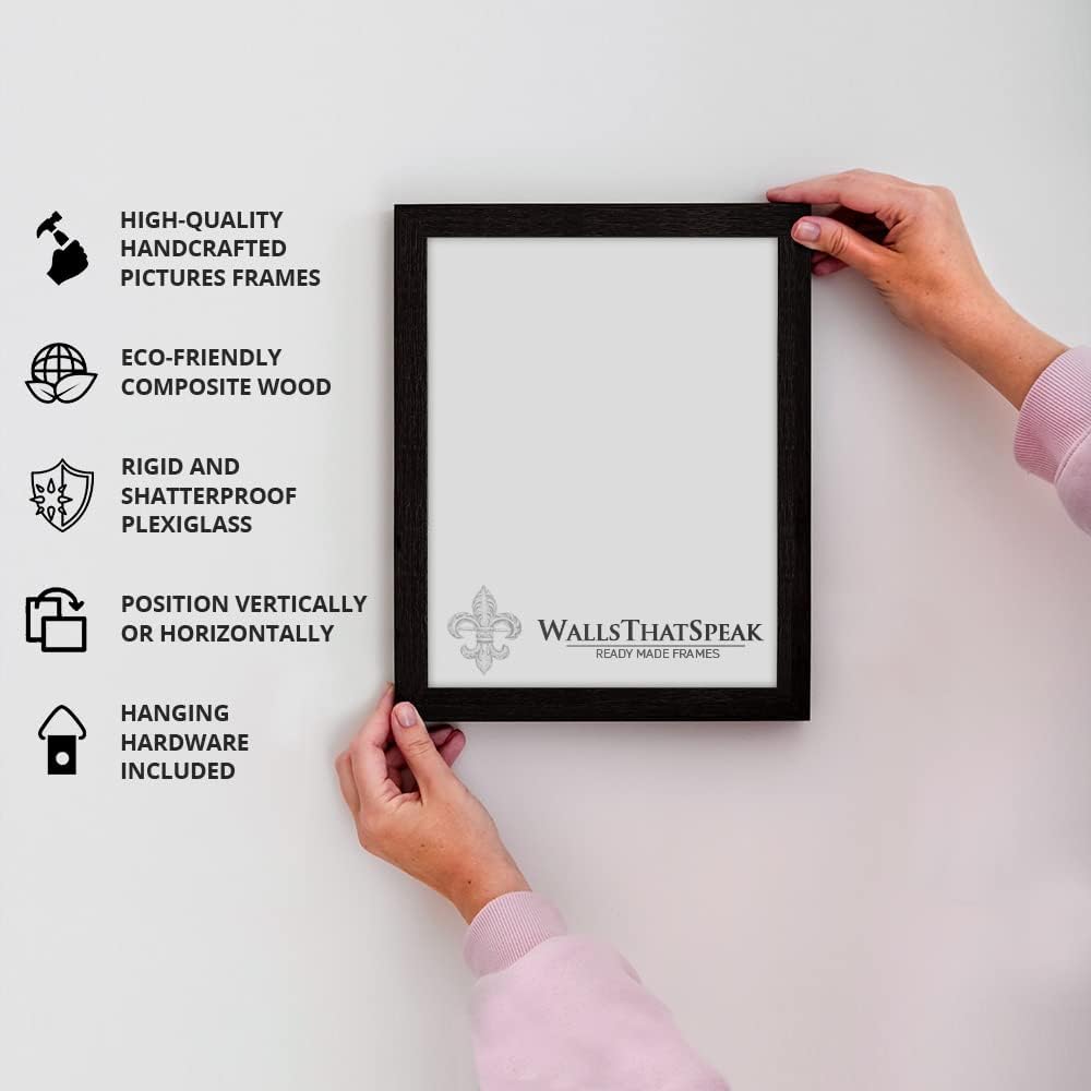 18x27 Black Picture Frame for Puzzles Posters Photos or Artwork, Set of 4