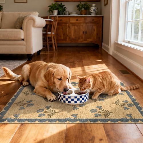 Floral Outdoor Rug - 28"x43" Front Door Mat Indoor Outside Entrance