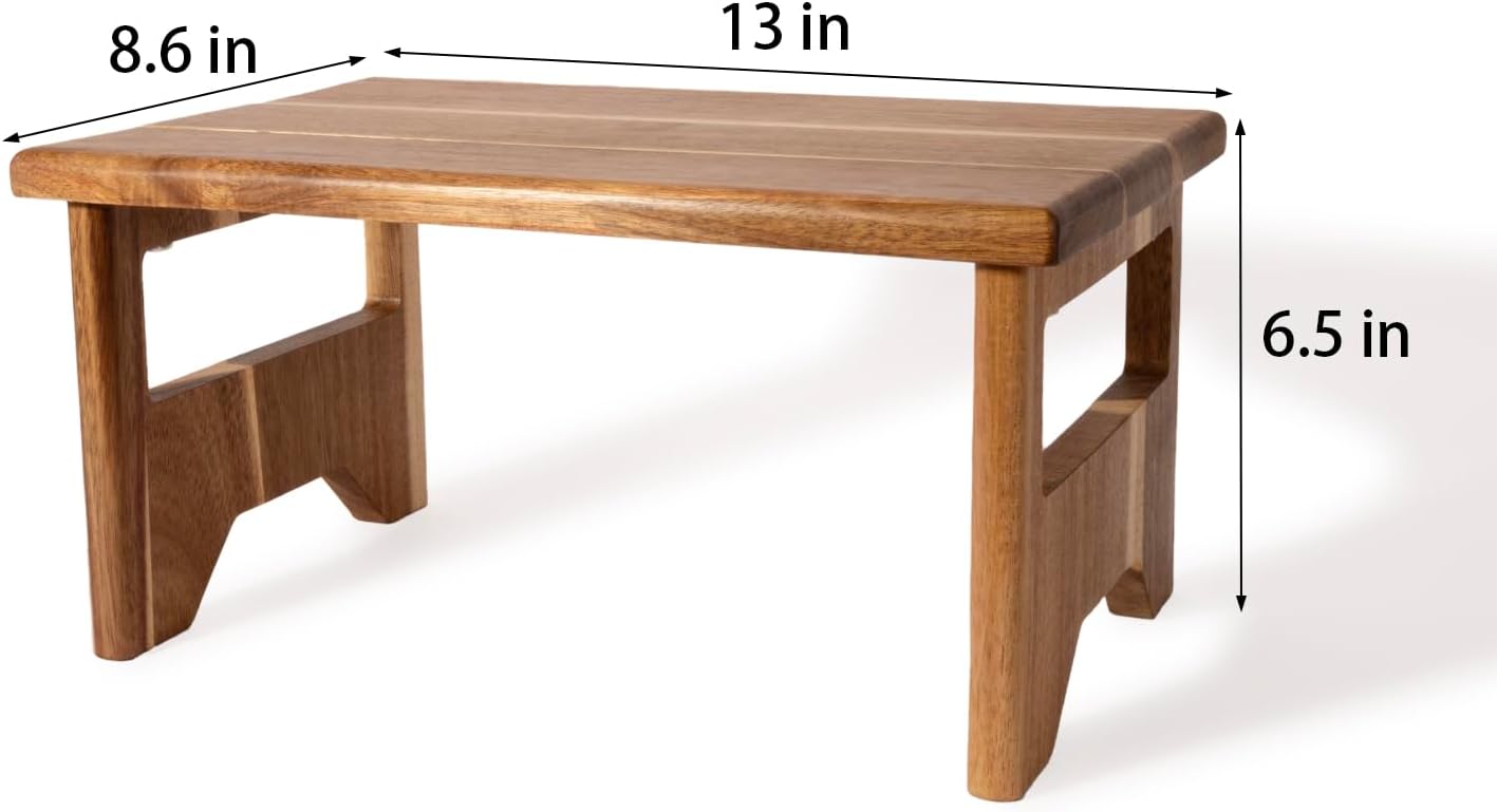 Coffee Station Organizer Shlef Acacia Wood Kitchen Cabinet Counter Shelf Coffee Bar Bathroom Shelf