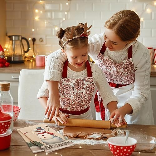 Sratte 6 Pcs Christmas Kitchen Towels Vintage Winter Dish Towels
