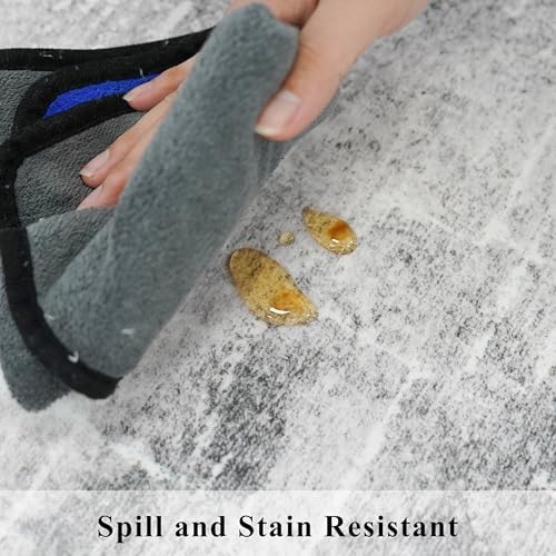 Washable 2x5 Hallway Runner Rug: Indoor Abstract Water Resistant Kitchen Entryway Rug Soft Living Room Bedroom Carpet