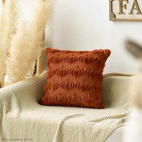 AVOIN colorlife Caramel Yellow Beige Fall Throw Pillow Covers 18x18 Inch