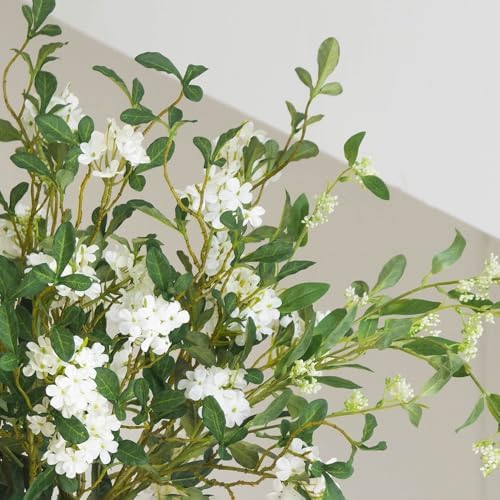 MISSPIN Artificial Flowers with Greenery Stems Faux Plants Indoor Branches for Tall Vase Ultra-Realistic, 9 Pcs Wedding Centerpieces, Home Decor & DIY Bouquets