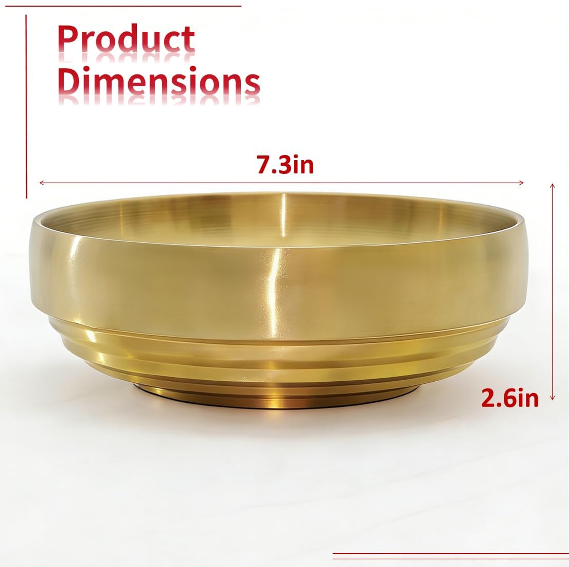 coffee table decor / Medium / Gold / 7.3 Inch