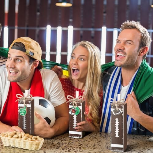 Redbaker 3 Pcs Football Decorations for Home, Football Table Centerpieces