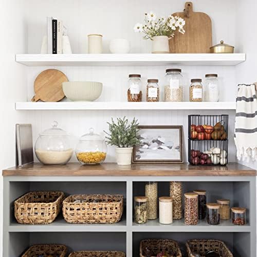 QEEIG Extra Long Floating Shelves for Wall (White, Set of 2, 47.2")