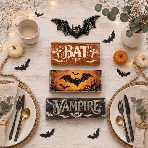 Halloween Bat Decor Indoor, Halloween Table Decorations for Home