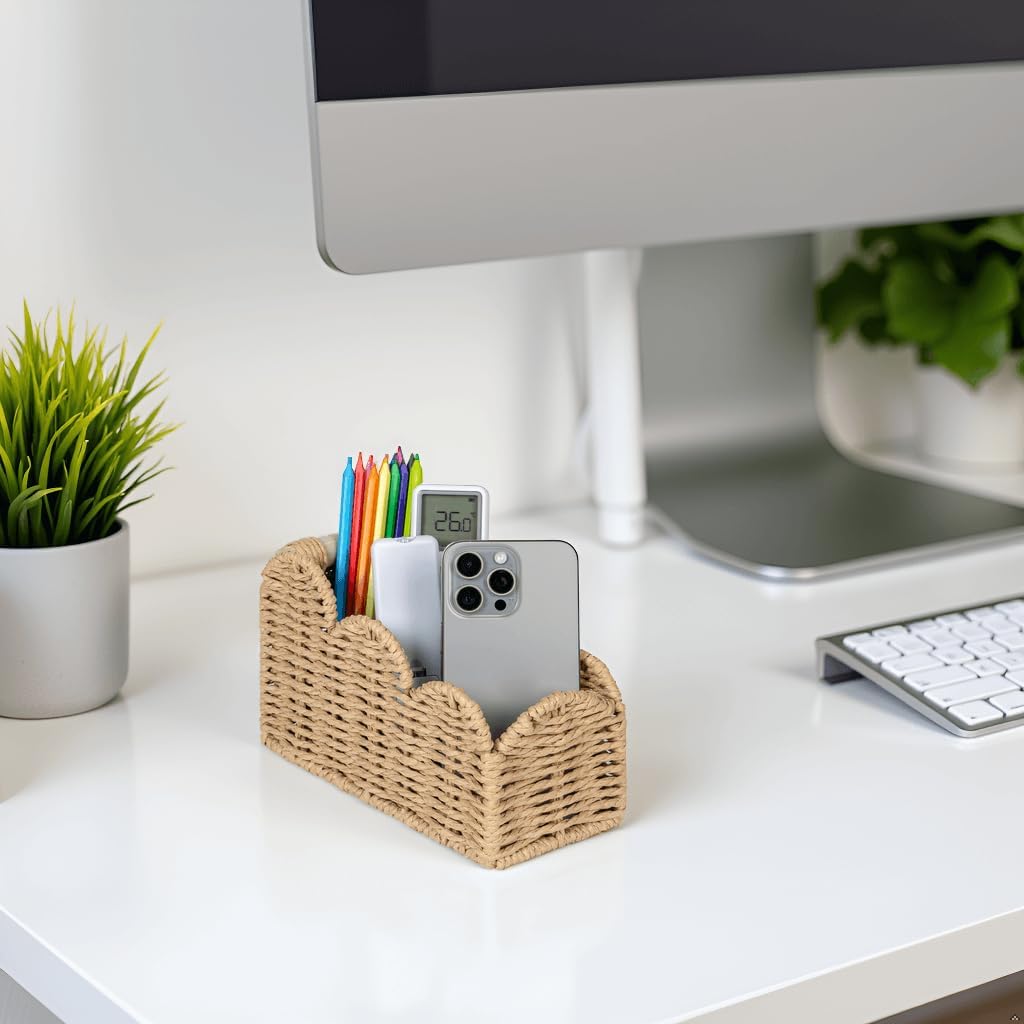 Remote Pen&Pencil Holder Cup / Beige / 3 Slots