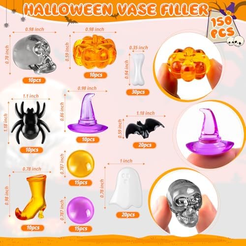 150 Pcs Halloween Vase Filler Decor
