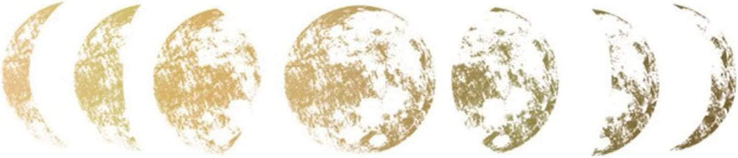 Moon Phases Decor Modern Art Decal Background Sticker / Gold