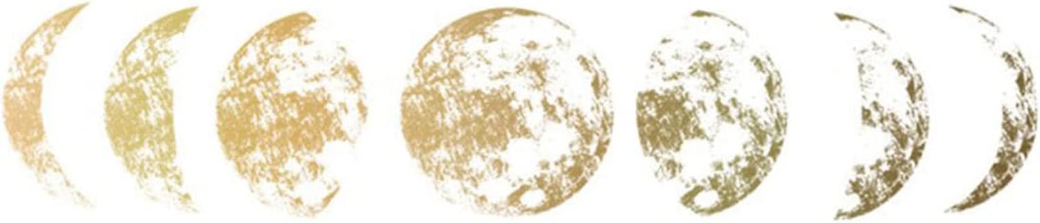 Moon Phases Decor Modern Art Decal Background Sticker / Gold
