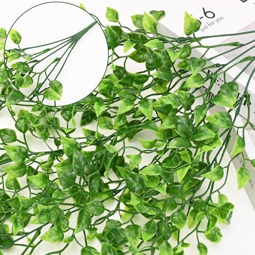 Waipfaru 4Pcs Artificial Hanging Plants, Fake Vines Boston Ivy