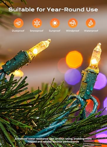 Minetom LED Clear Christmas String Lights, 100 Count 20 Feet LED Christmas Lights Bulb, Christmas Decorations Indoor, White Christma Tree Lights for Indoor Outdoor Xmas Wedding Party Festival
