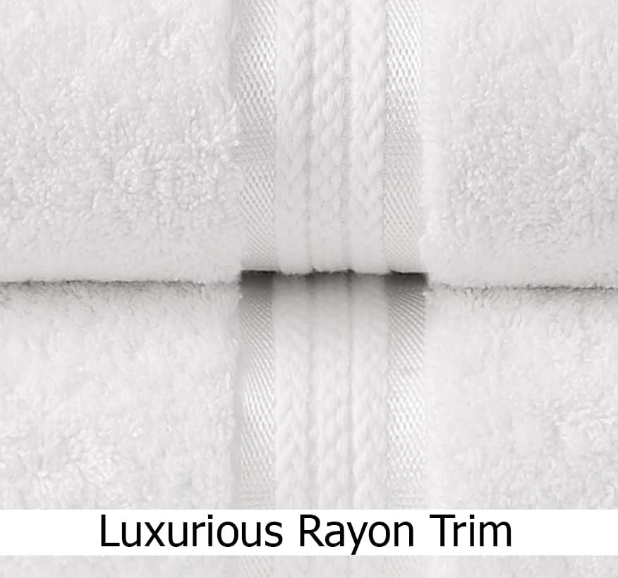COTTON CRAFT Ultra Soft Bath Towels - 4 Pack 100% Cotton Large 30x54 inches | Oversized 580 GSM Absorbent White Bath