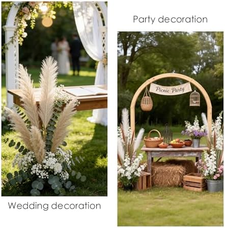 Boho Wedding and Cream Tone Vase / Beige / 21.6 Inch / Set of 50