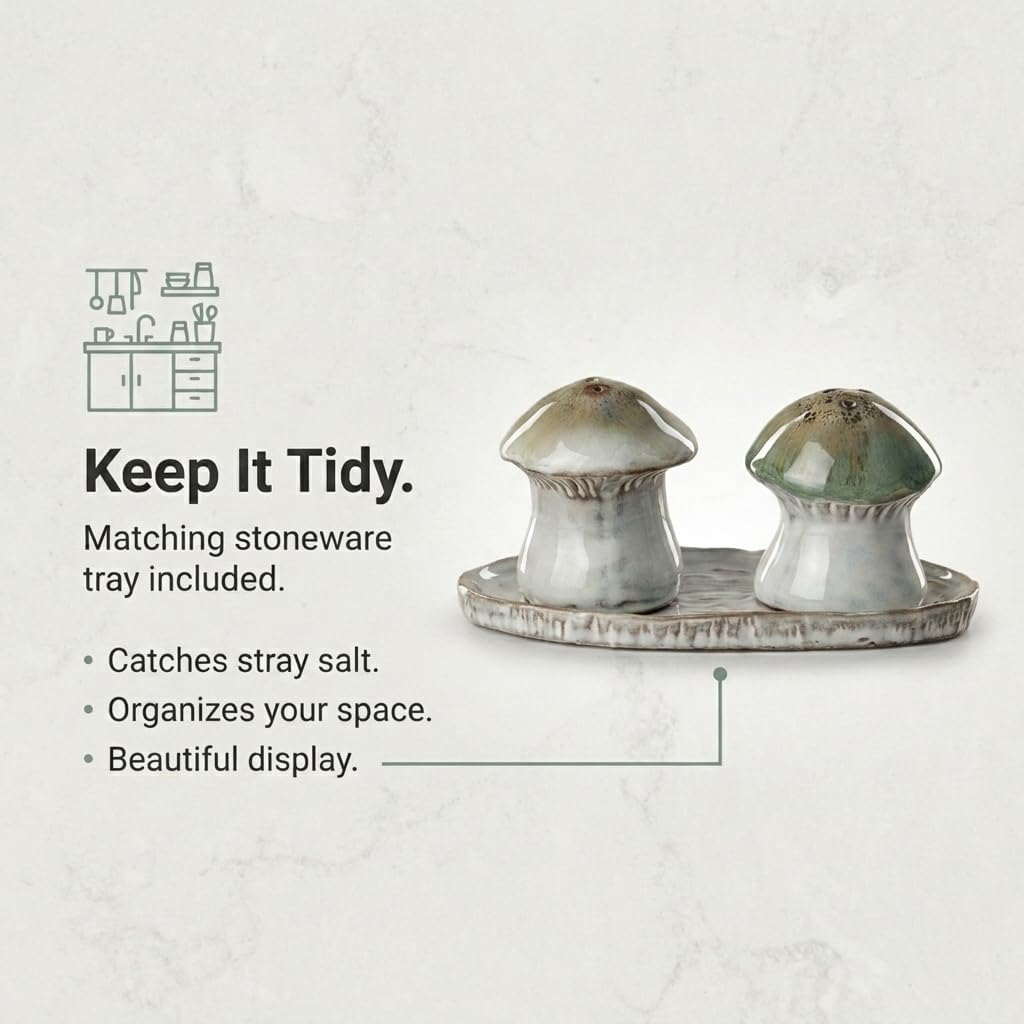 Mushroom Unique Salt and Pepper Shaker Set