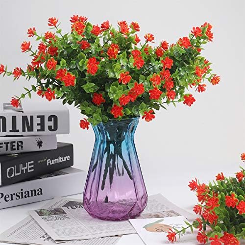 RECUTMS Artificial Flowers Outdoor Fake Flowers,Faux Fall Mums Spring Decor