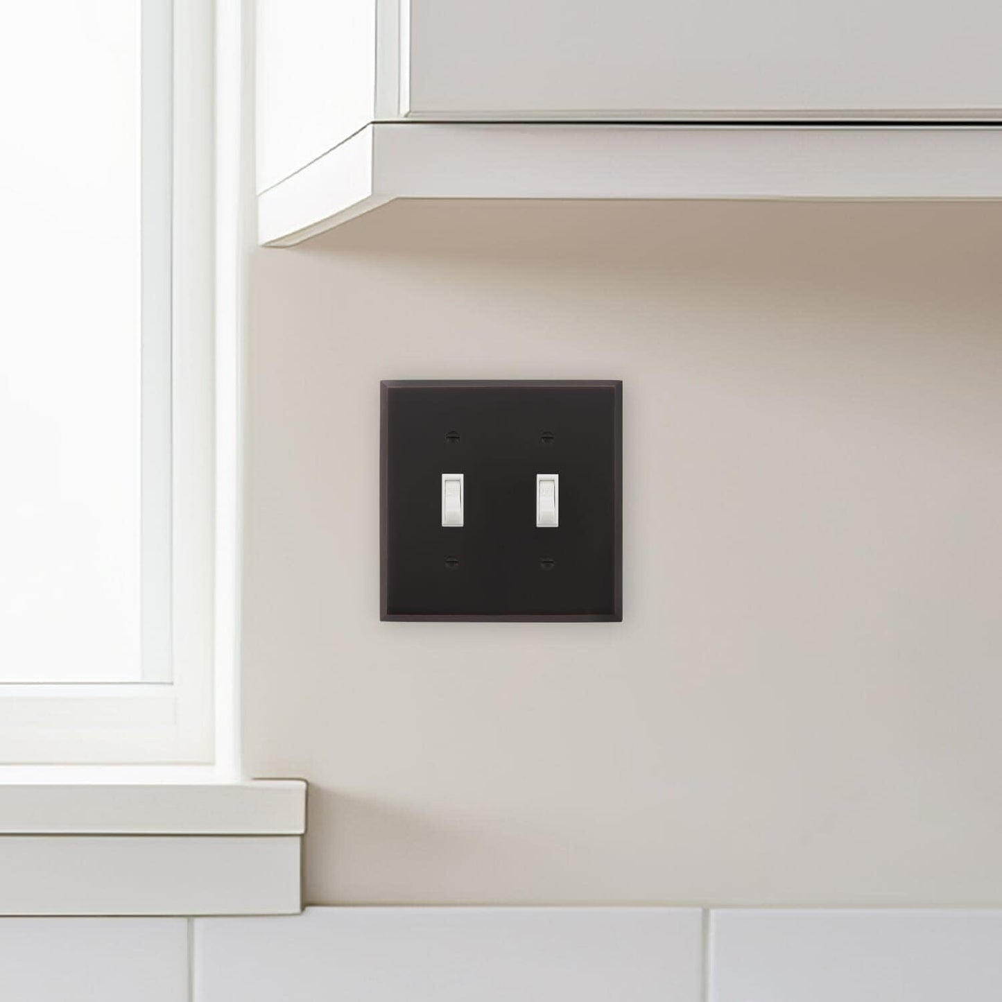 Nostalgic Warehouse New York Switch Plate with Double Toggle in Bright Chrome