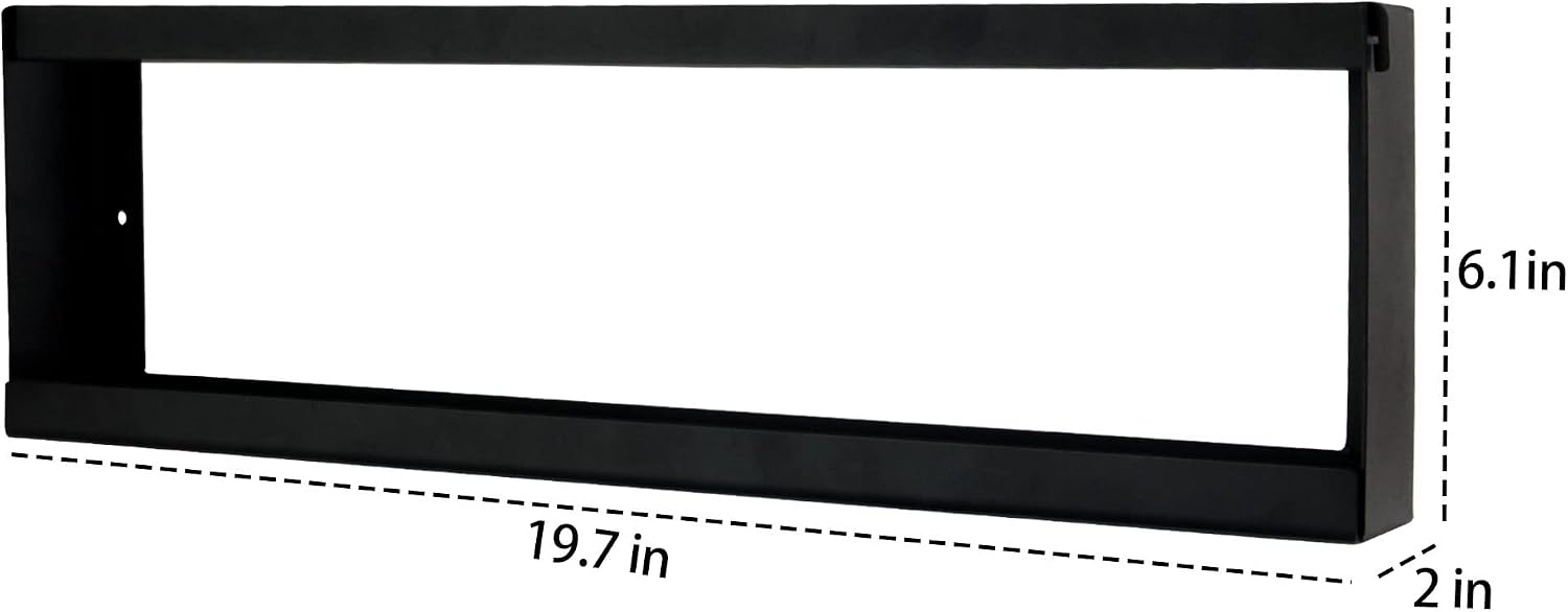 Deveosa Magazine Holder Wall Mounted - Black Minimalist Metal File Rack Hanging Brochure Storage Organizer Comic