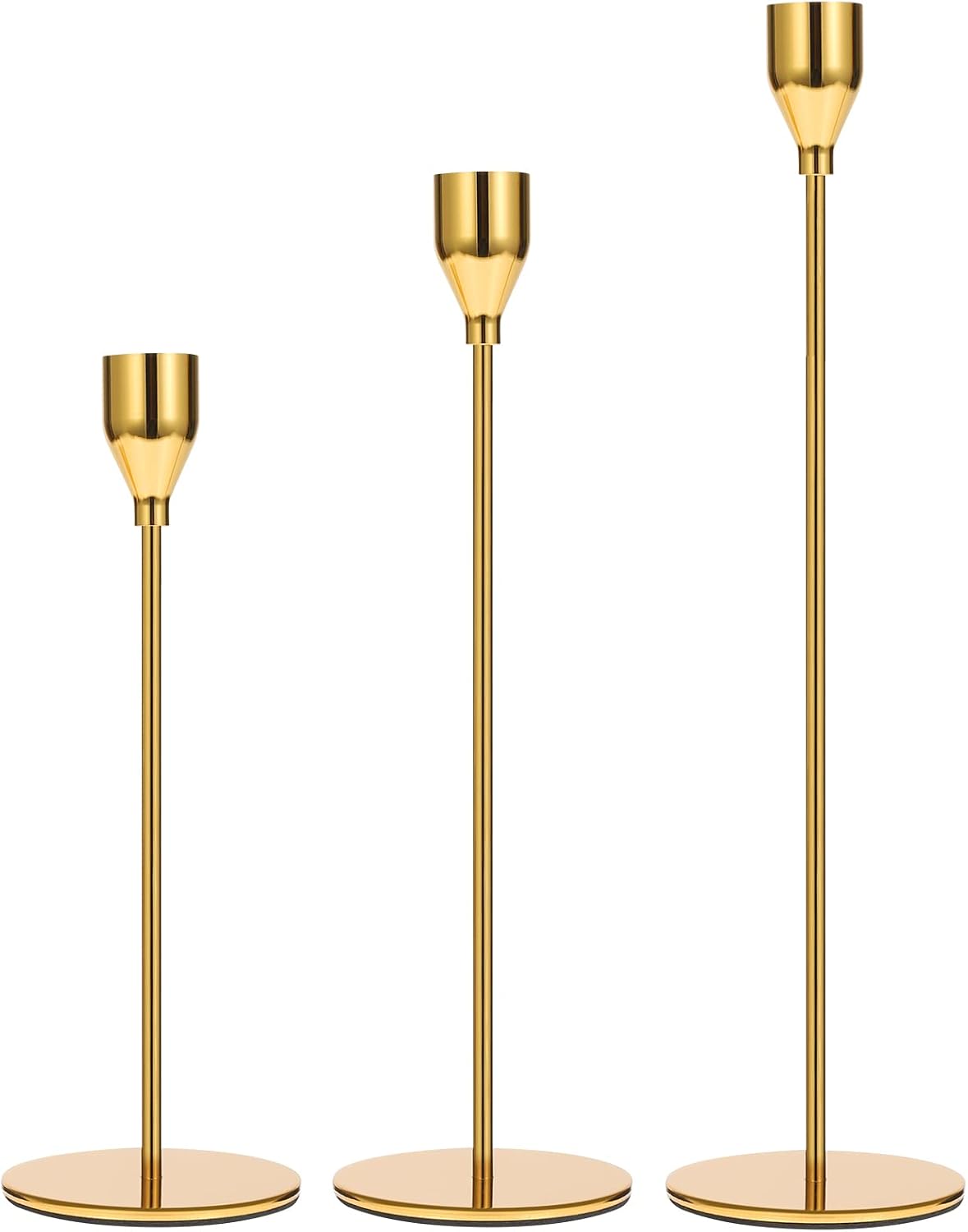 Set of 6 Gold Candlestick Holders Taper Candle Holders Candle Holders Decorative Candlestick Holder for Home Decor